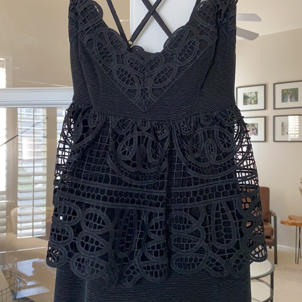 Gianni Bini black Monica Lace Dress